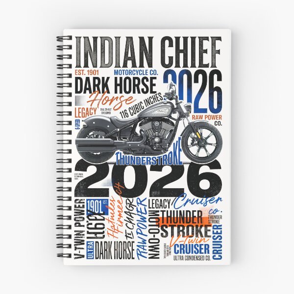 Item preview, Indian Chief Dark Horse 2026 Black Smoke Type Collage designed and sold by EdGraphy.