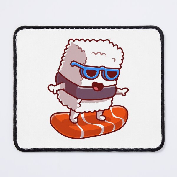 Item preview, Cool Sushi Surfing on Salmon Nigiri with Sunglasses designed and sold by Gromiber.