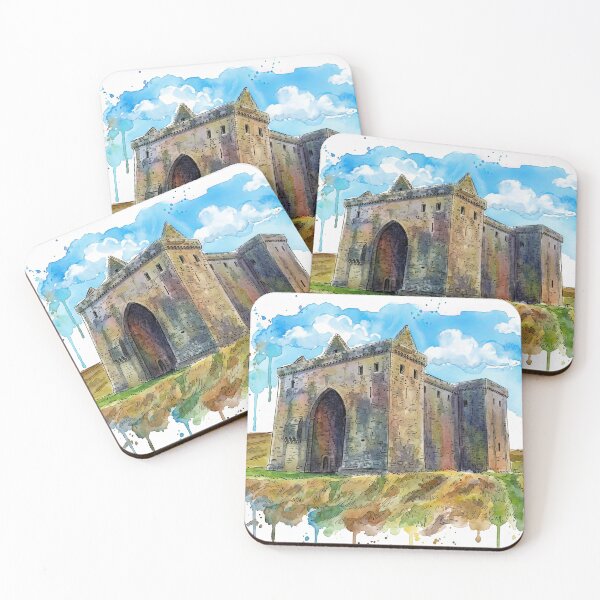 Item preview, Watercolour illustration of Hermitage Castle, Borders, Scotland designed and sold by davidelder.