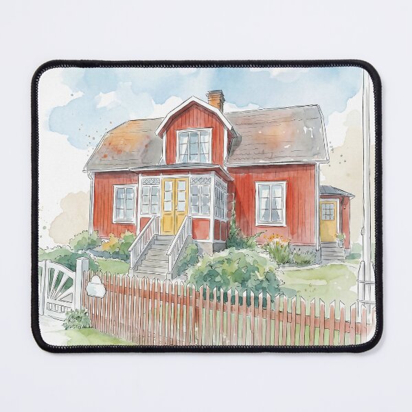 Item preview, Katthult Sweeden – Watercolor Style with name and inner frame designed and sold by clausbjoern.