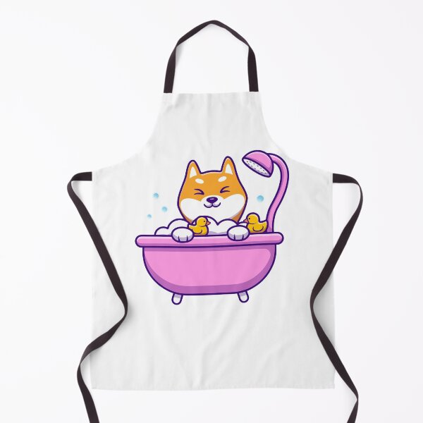 Item preview, Cute Shiba Inu Dog Having Bubble Bath with Rubber Ducks designed and sold by Gromiber.