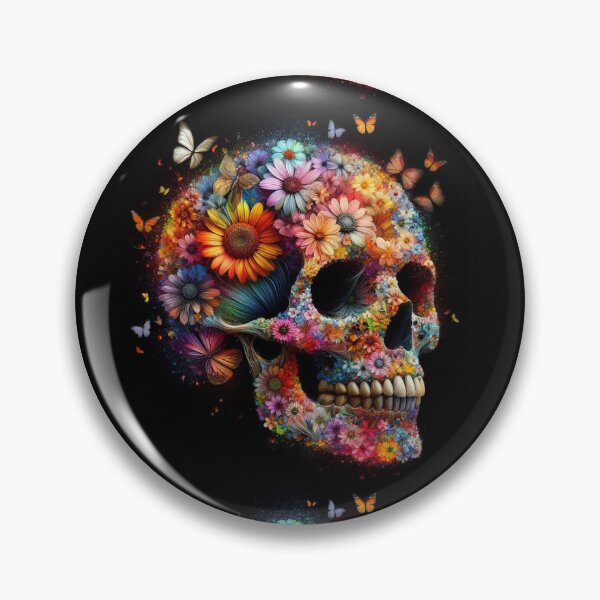 Item preview, Calavera de flor de la naturaleza designed and sold by Fuzzymooselogs.