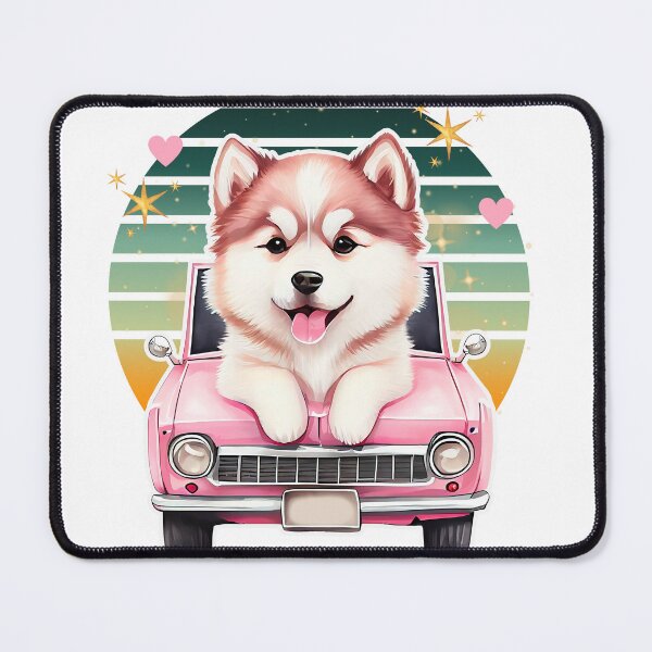 Item preview, Dreamy Watercolor Husky Puppy Joyride designed and sold by QuirkyCloud Designs.