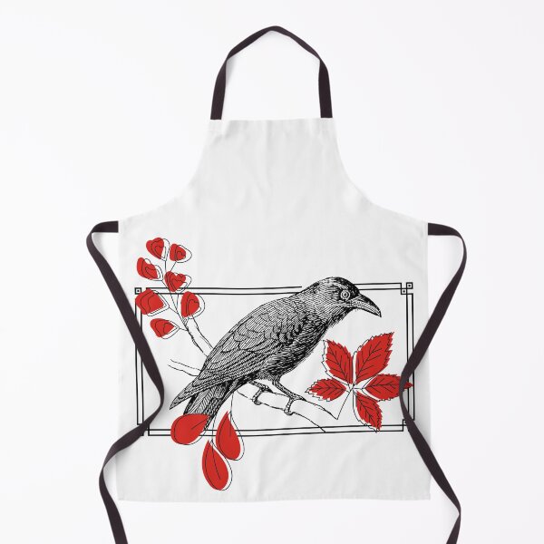 Item preview, Vintage Raven & Red Leaves - Gothic Art designed and sold by Kanniax.