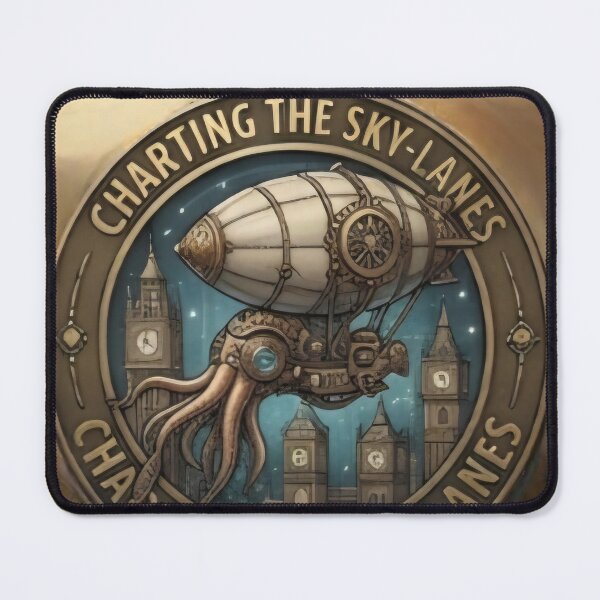Item preview, Charting the Sky-Lanes: The Steampunk Cephalopod Airship designed and sold by PureDesignLab1.
