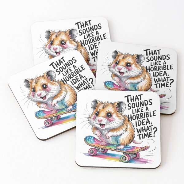 Item preview, Funny Hamster That Sounds Like a Horrible Idea What Time Cute Chaotic Humor Design designed and sold by Cool-cat-art.