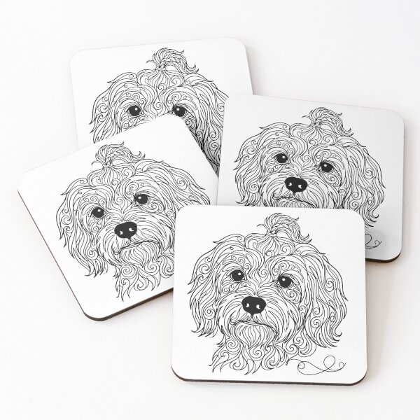 Item preview, Havanese One Line Art – Modern & minimalist dog contour design designed and sold by Pfotenfaden.