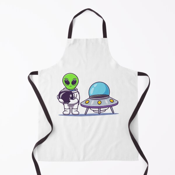 Item preview, Cute Astronaut Alien with UFO Spaceship designed and sold by Gromiber.