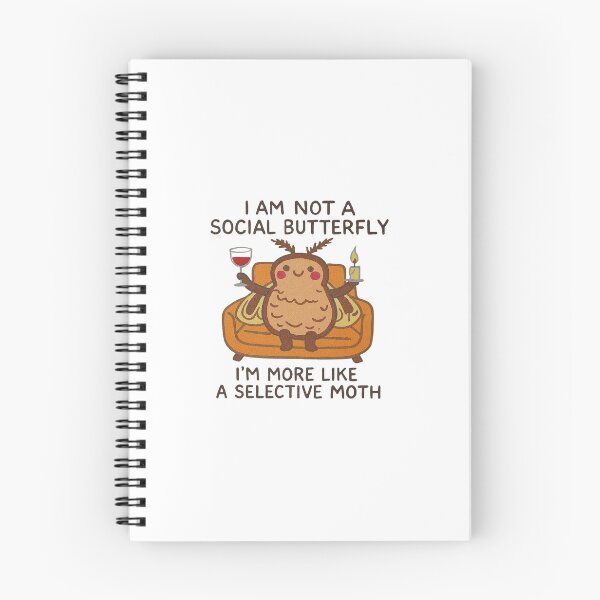 Item preview, Cute Moth Kawaii Introvert Quote Art Gift designed and sold by emzportraits.