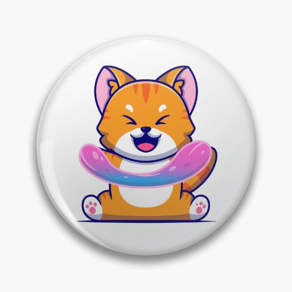Item preview, Cute Kawaii Ginger Cat Playing with Pink Slime designed and sold by Gromiber.