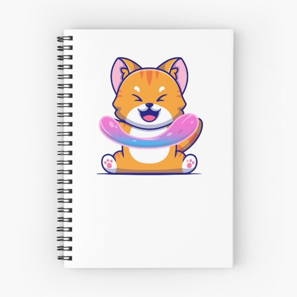 Item preview, Cute Kawaii Ginger Cat Playing with Pink Slime designed and sold by Gromiber.