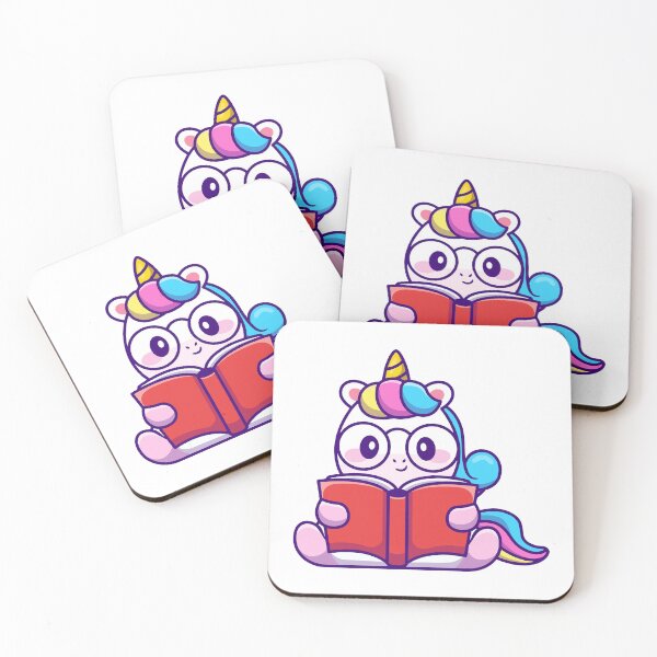 Item preview, Smart Kawaii Unicorn Reading a Red Book designed and sold by Gromiber.