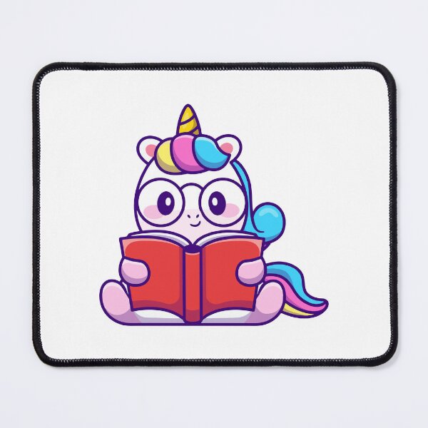 Item preview, Smart Kawaii Unicorn Reading a Red Book designed and sold by Gromiber.