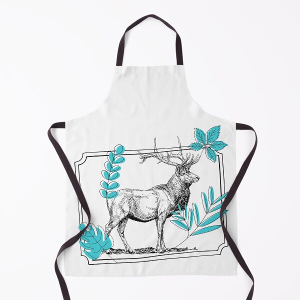 Item preview, Majestic Stag & Turquoise Leaves - Vintage Art designed and sold by Kanniax.