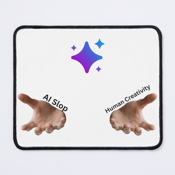 Item preview, AI Workplace Humor – AI Slop vs Human Creativity –The Real Divide designed and sold by AiHumorArtShop.
