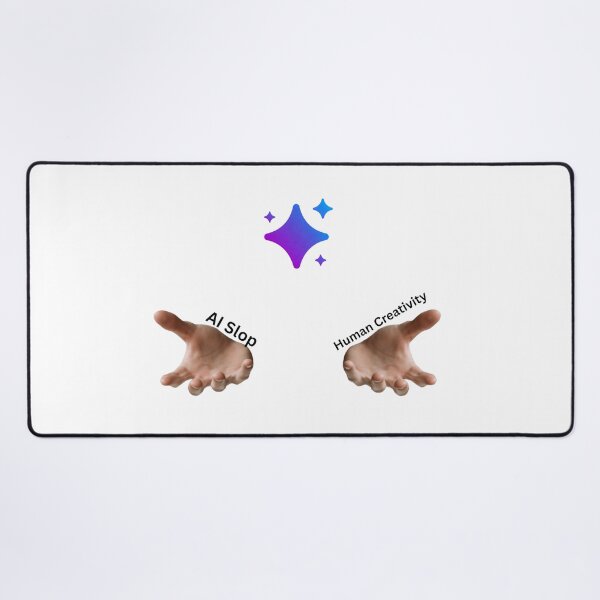 Item preview, AI Workplace Humor – AI Slop vs Human Creativity –The Real Divide designed and sold by AiHumorArtShop.