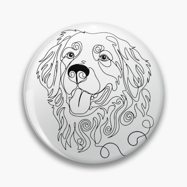 Item preview, Hovawart One Line Art – Modern & minimalist dog contour design designed and sold by Pfotenfaden.