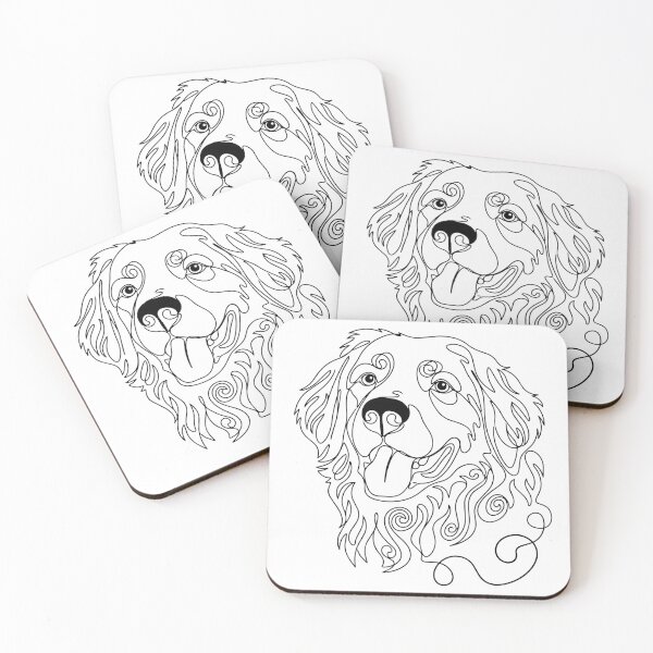 Item preview, Hovawart One Line Art – Modern & minimalist dog contour design designed and sold by Pfotenfaden.