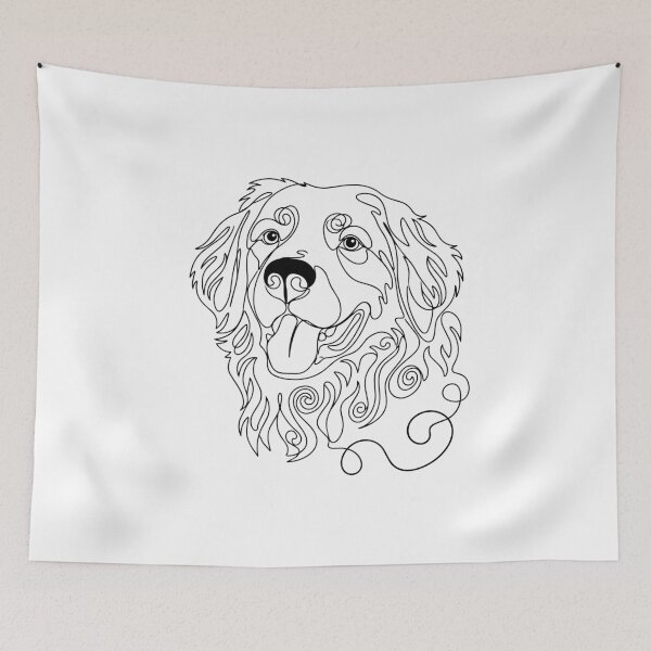 Item preview, Hovawart One Line Art – Modern & minimalist dog contour design designed and sold by Pfotenfaden.