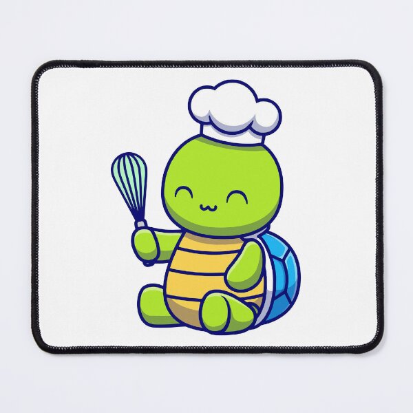 Item preview, Cute Kawaii Turtle Chef with Whisk and Hat designed and sold by Gromiber.