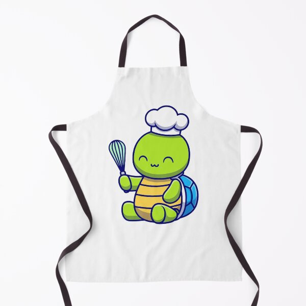Item preview, Cute Kawaii Turtle Chef with Whisk and Hat designed and sold by Gromiber.
