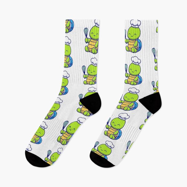 Item preview, Cute Kawaii Turtle Chef with Whisk and Hat designed and sold by Gromiber.