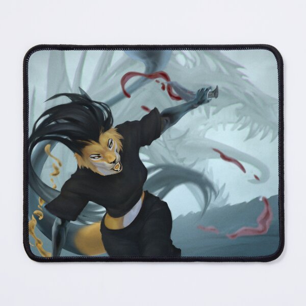 Item preview, Anthro Cat Fighter Dark Fantasy Action Art designed and sold by Royzart.