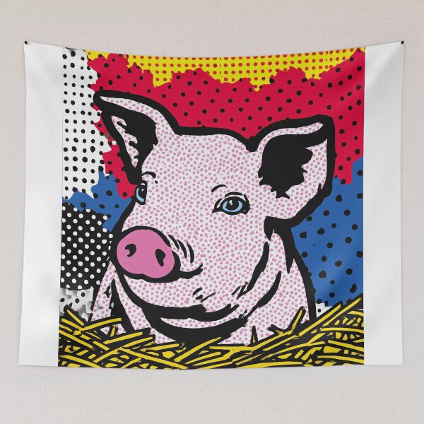 Item preview, Pop Art Pig in Straw designed and sold by lautir.