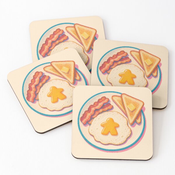 Item preview, Risograph Meeple Egg Breakfast Board Game Geek  designed and sold by TackyTime.