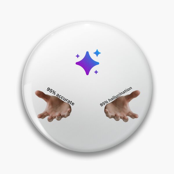 Item preview, AI Workplace Humor – 95% Accurate vs 95% Hallucination – AI Contrast designed and sold by AiHumorArtShop.