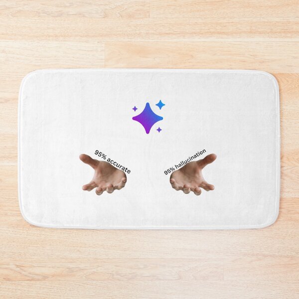 Item preview, AI Workplace Humor – 95% Accurate vs 95% Hallucination – AI Contrast designed and sold by AiHumorArtShop.
