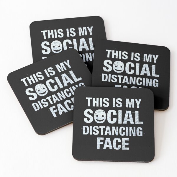Item preview, This Is My Social Distancing Face Funny Introvert Humor Design designed and sold by Kavya Art.