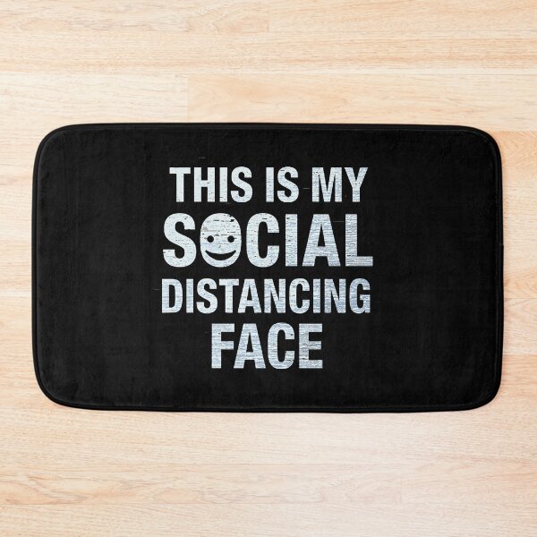 Item preview, This Is My Social Distancing Face Funny Introvert Humor Design designed and sold by Kavya Art.