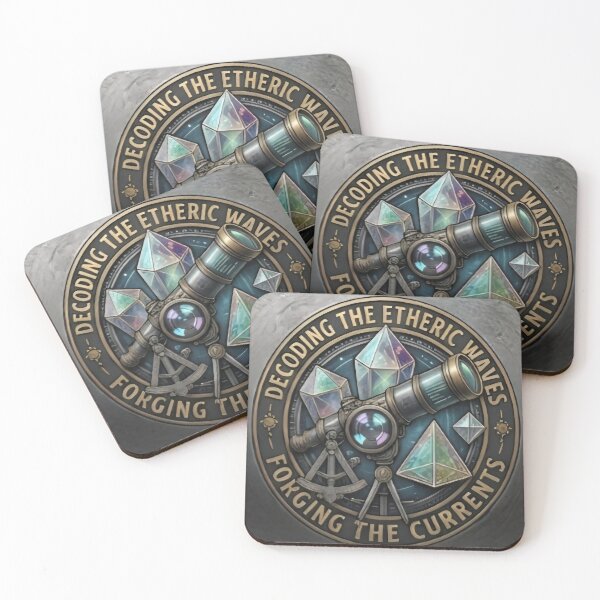 Item preview, Decoding the Etheric Waves: Steampunk Crystal Telescope Emblem designed and sold by PureDesignLab1.