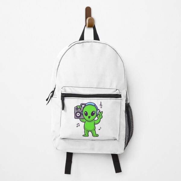 Item preview, Cool Space Alien Listening to Boombox Radio designed and sold by Gromiber.