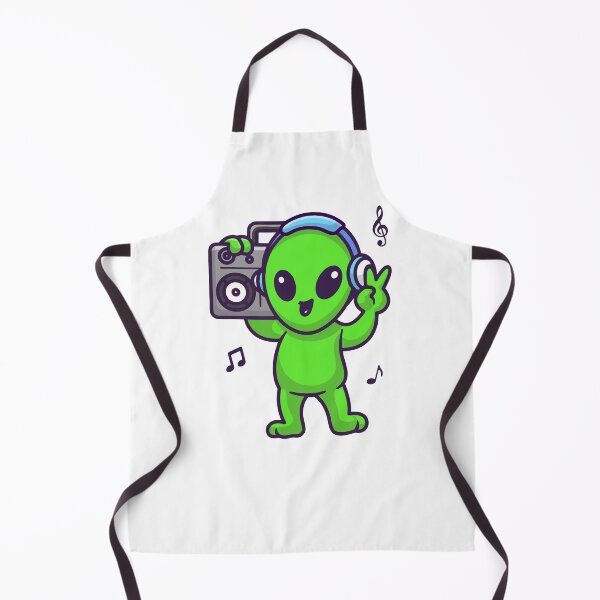 Item preview, Cool Space Alien Listening to Boombox Radio designed and sold by Gromiber.