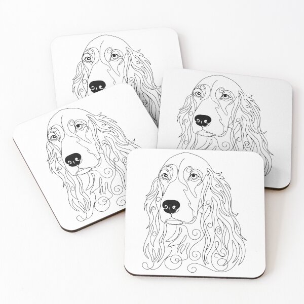 Item preview, Irish Red Setter One Line Art – Modern & Elegant Hunting Dog Contour Design designed and sold by Pfotenfaden.