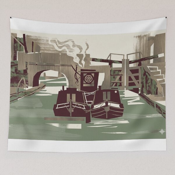 Item preview, Narrowboats abstract 1  designed and sold by designbywhacky.