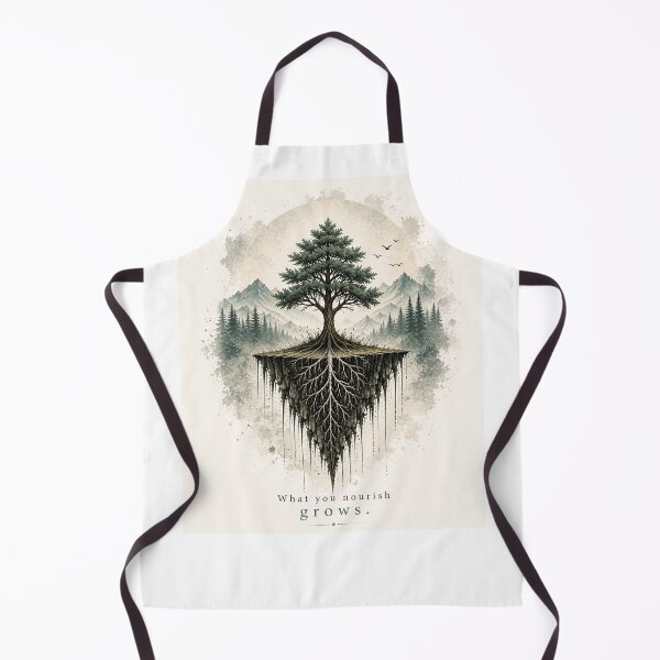 Item preview, What You Nourish Grows Shirt – Tree Roots Design – Personal Growth & Mindfulness Tee designed and sold by cogite sante.
