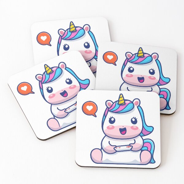 Item preview, Cute Kawaii Unicorn Playing Video Games Gamer designed and sold by Gromiber.