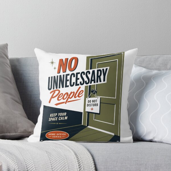 Item preview, No Unnecessary People – Retro Home Office Poster | Introvert Work From Home Design designed and sold by Galskap.