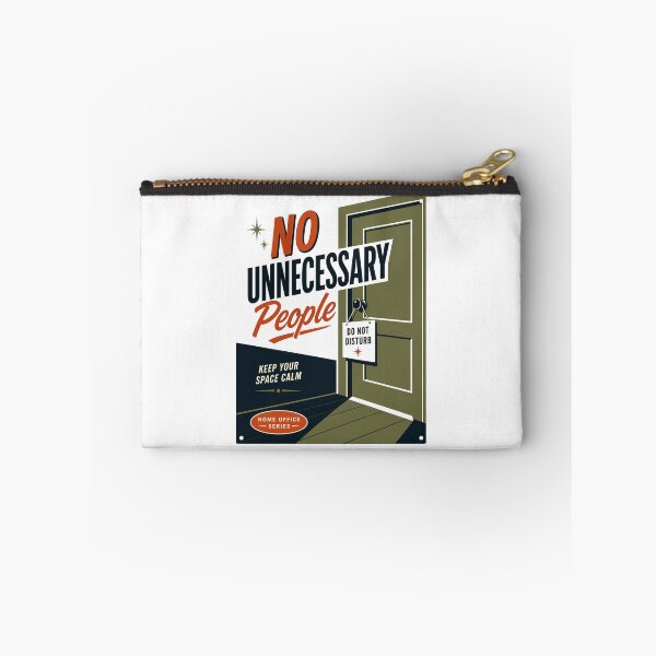 Item preview, No Unnecessary People – Retro Home Office Poster | Introvert Work From Home Design designed and sold by Galskap.