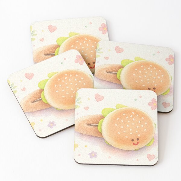 Item preview, Cute Watercolor Hamburger Hair Clip – Kawaii Food Aesthetic Illustration designed and sold by Minerva92.