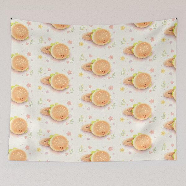 Item preview, Cute Watercolor Hamburger Hair Clip – Kawaii Food Aesthetic Illustration designed and sold by Minerva92.