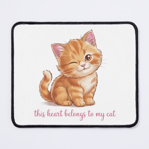 Item preview, This Heart Belongs to My Cat Shirt, Cute Cat Lover Gift, Cat Mom Tee, Kitten Lover Design for Women designed and sold by Cool-cat-art.