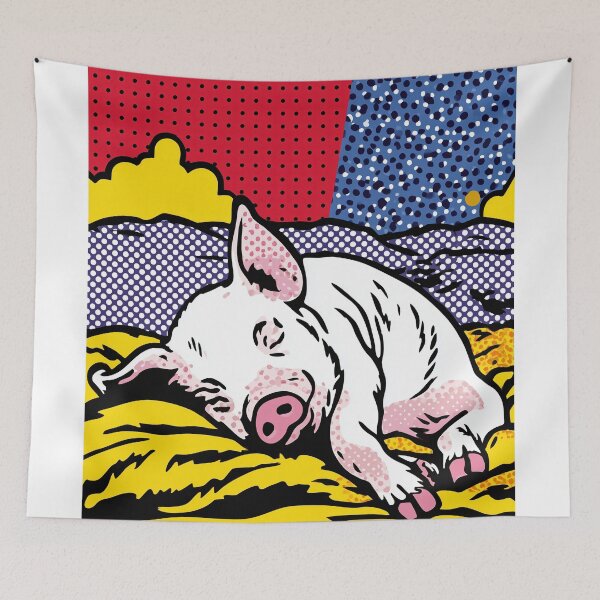 Item preview, Pop Art Sleeping Pig designed and sold by lautir.