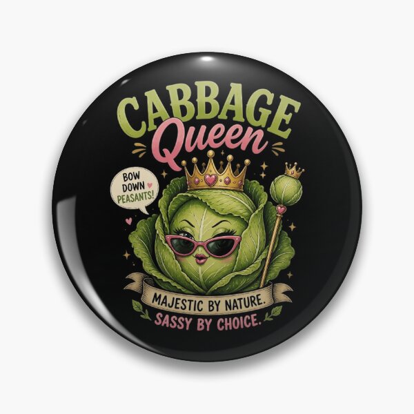 Item preview, Cabbage Queen - Majestic Sassy Vegetable Design designed and sold by mouton-ronchon.