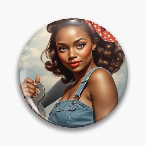 Item preview, Keep Em Flying Black Pin Up Girl WW2 Aviation Mechanic designed and sold by MissSaylor.