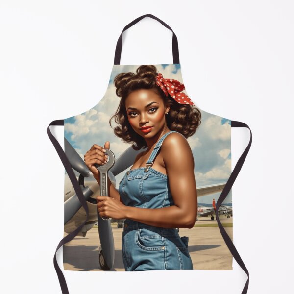 Item preview, Keep Em Flying Black Pin Up Girl WW2 Aviation Mechanic designed and sold by MissSaylor.