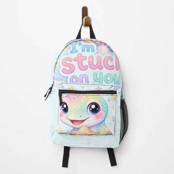 Item preview, Cute Pastel Chameleon “I’m Stuck on You” Funny Love Quote Kawaii Animal designed and sold by StickyDelights.
